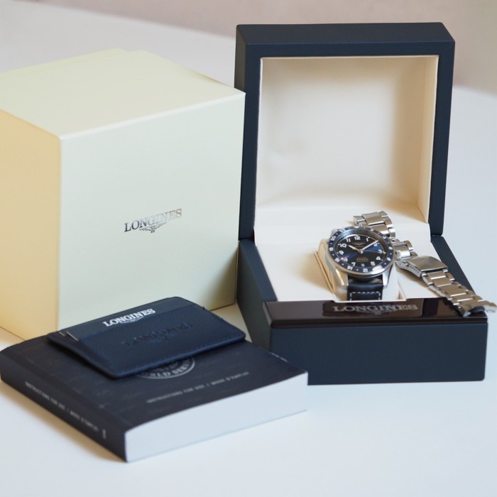 Longines - Spirit Zulu Time GMT Blue Full Set Réf. L3.812.4