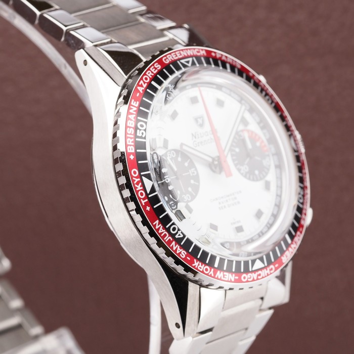Nivada - Chronomaster Aviator Sea Diver Singer Paul Newman Lunette Interchangeable 38mm Full Set 2024