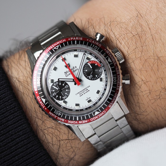 Nivada - Chronomaster Aviator Sea Diver Singer Paul Newman Lunette Interchangeable 38mm Full Set 2024