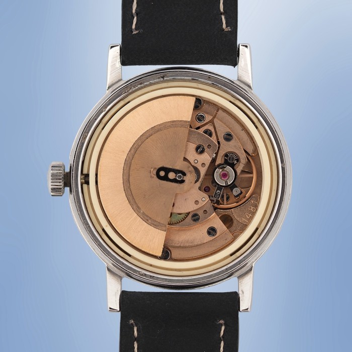 Omega - Genève Automatique Couronne Poussoir Quick Date Circa 1970 Réf. 166.0098