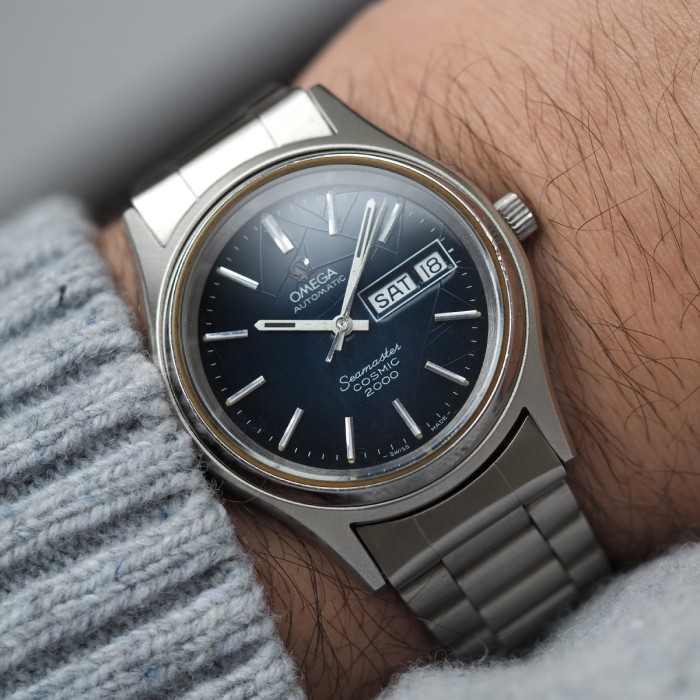 Omega - Seamaster Cosmic 2000 Automatic Day-Date Spider Dial Circa 1970 Réf. 166.1129