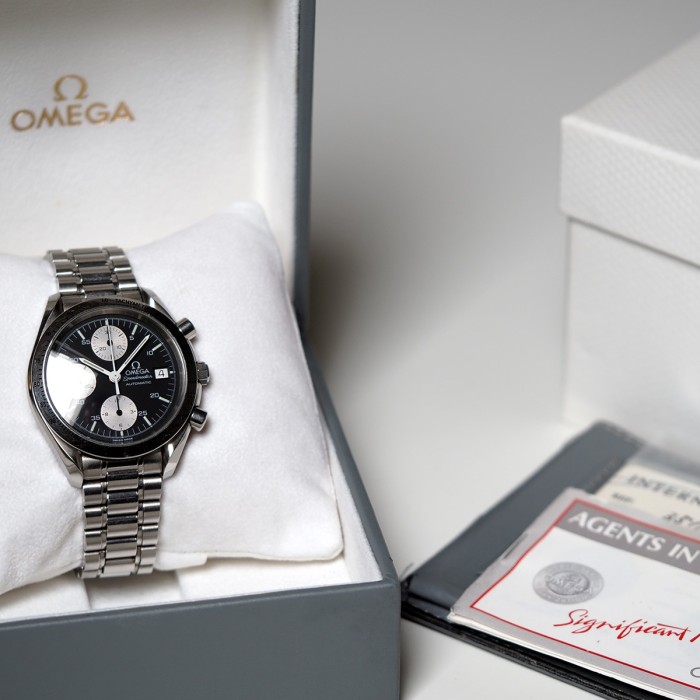 Omega - Speedmaster Chronographe Reduced Automatique 39mm Boîte & Papiers Réf.3511.50 