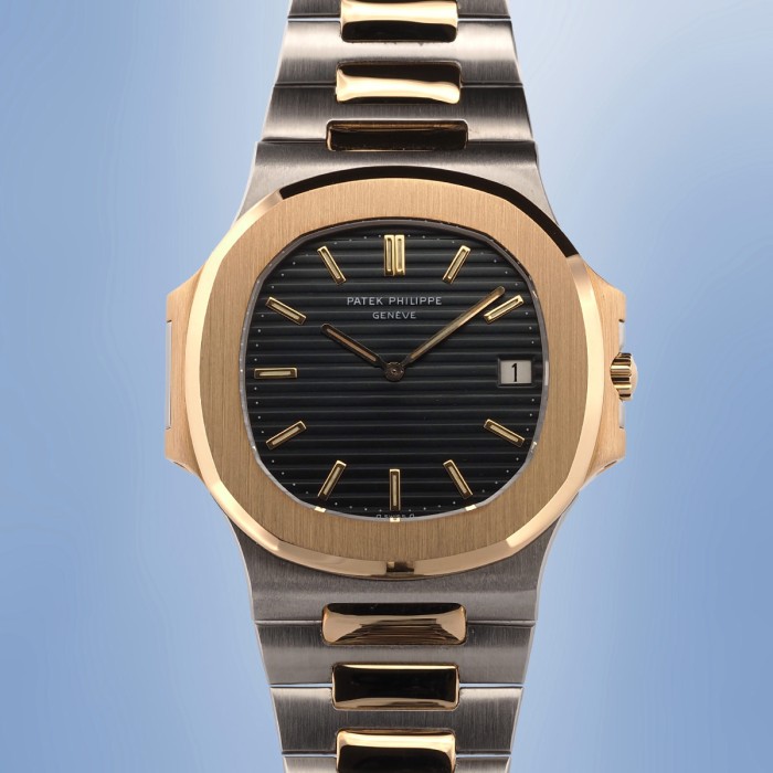 Patek Philippe - Nautilus Jumbo Réf. 3700/11 bicolor de 1984 avec extrait d'archives