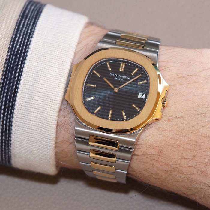 Patek Philippe - Nautilus Jumbo Réf. 3700/11 bicolor de 1984 avec extrait d'archives