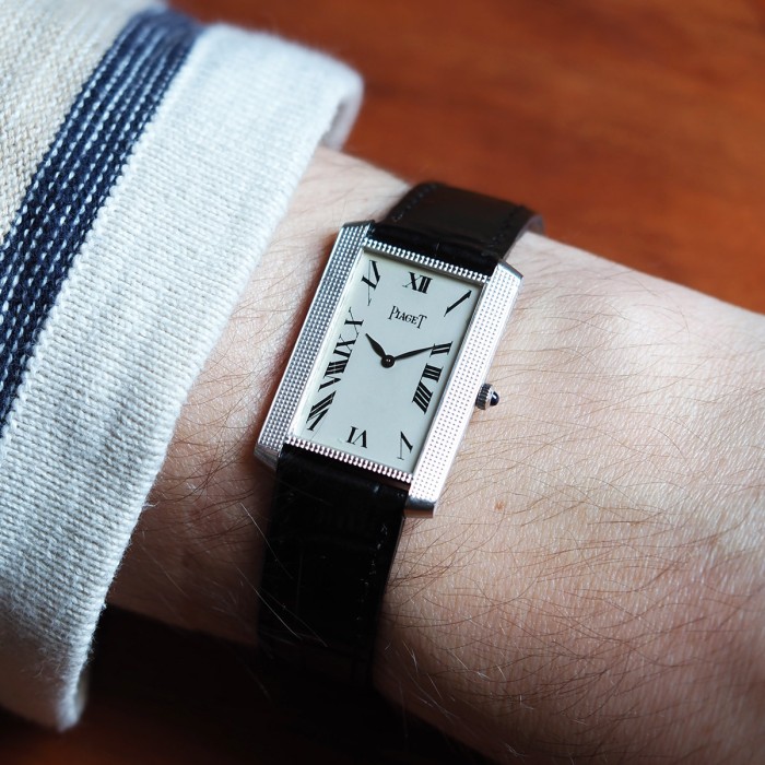 Piaget - Tank Vintage Or Blanc 18cts Réf. 9214