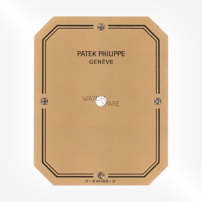 Patek Philippe - Cadran 3N Doré avec index en Diamants 28.92 x 22.95mm