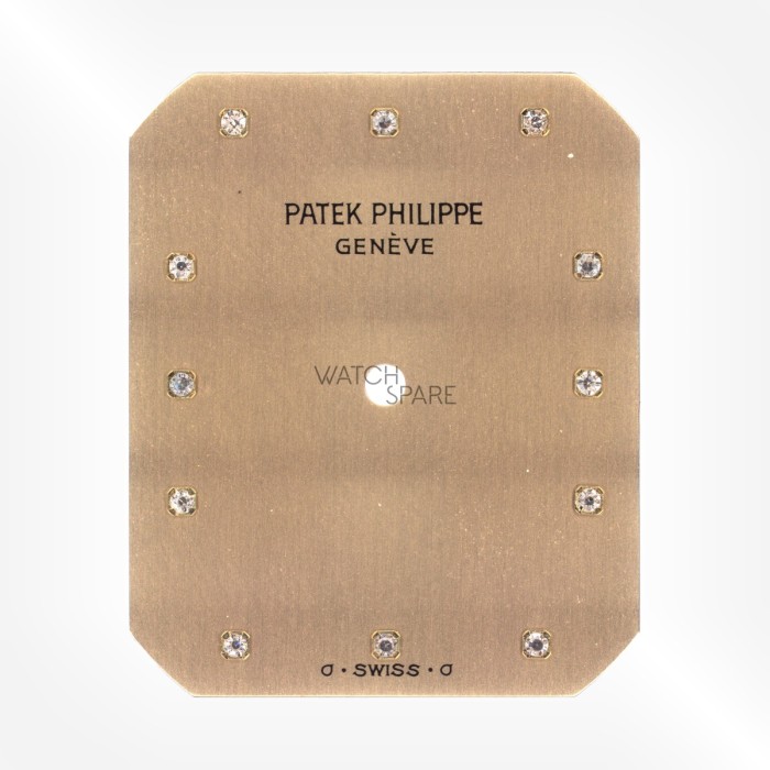 Patek Philippe - Cadran 3N Champagne avec index en Diamants 24.41 x 19.95mm
