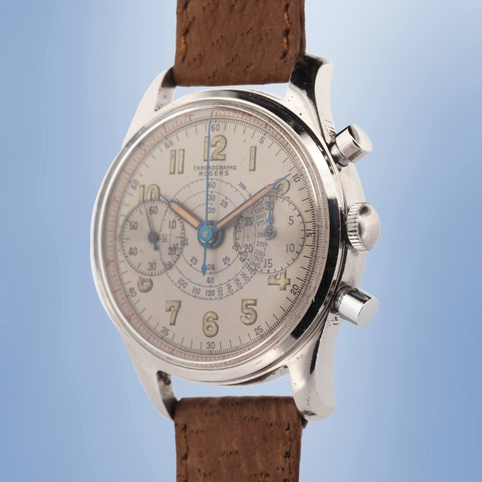 Rogers - Chronographe Suisse Vintage Landeron 248 34.5mm Réf. 351