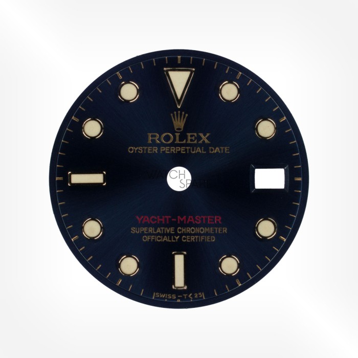 Rolex - Cadran Bleu Yacht Master 19,83mm avec une aiguille d'heure et une aiguille de minute