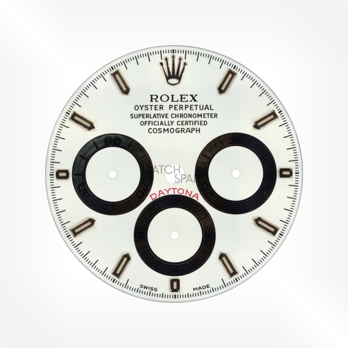 Rolex - Cadran Blanc Daytona 28,47mm avec jeu d'aiguilles