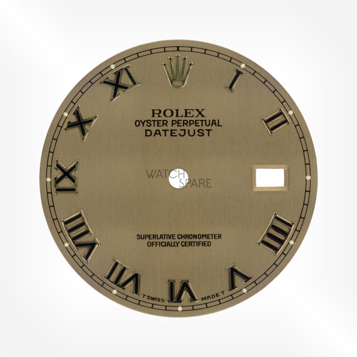 Rolex - Cadran Or jaune/ Champagne Datejust 27,89mm avec une aiguille d'heure et une aiguille de minute