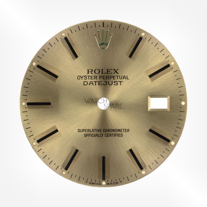 Rolex - Cadran Or jaune/ champagne Datejust 27,94mm avec jeu d'aiguilles