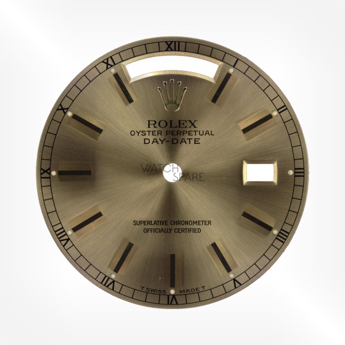 Rolex - Cadran Or jaune/ Champagne Day-Date 28,58mm