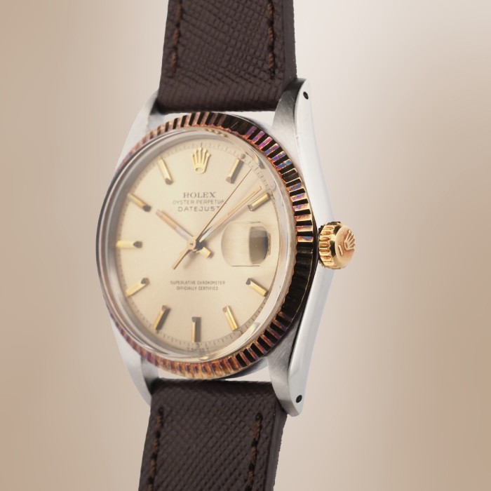 Rolex - Datejust Vintage 36 Two Tone Lunette Unique ! Circa 1969 Réf. 1601