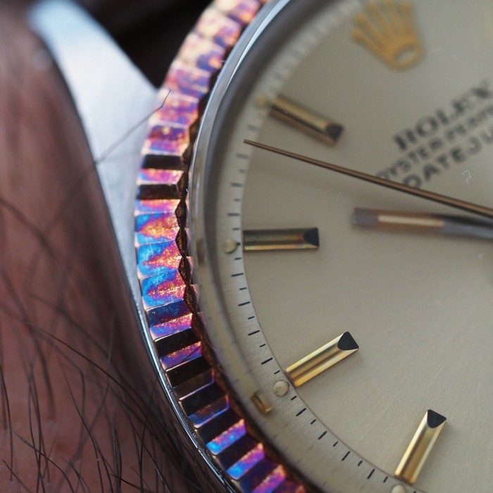 Rolex - Datejust Vintage 36 Two Tone Lunette Unique ! Circa 1969 Réf. 1601