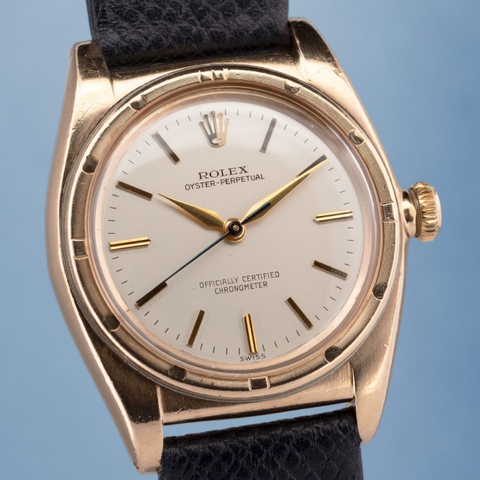 Rolex - Bubble back Réf. 5015 or 9 carats