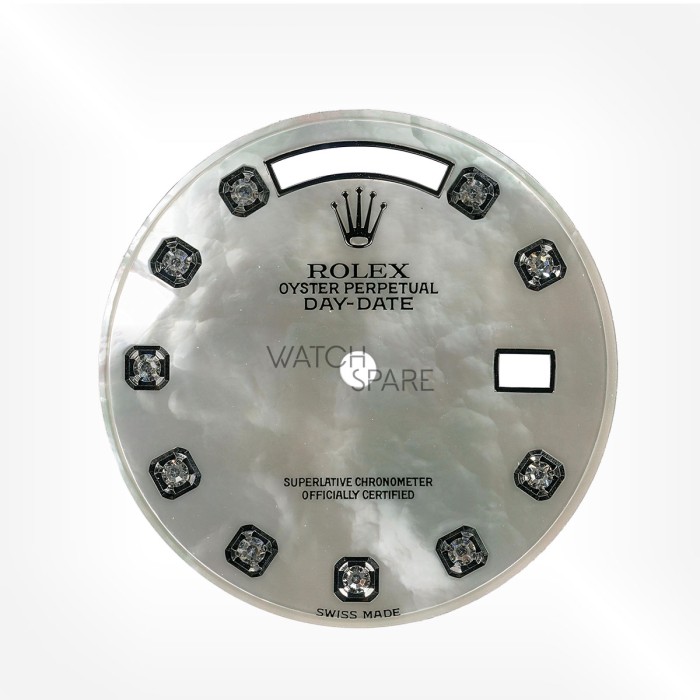Rolex - Cadran Day-Date "Mother of Pearl" et diamants avec aiguilles