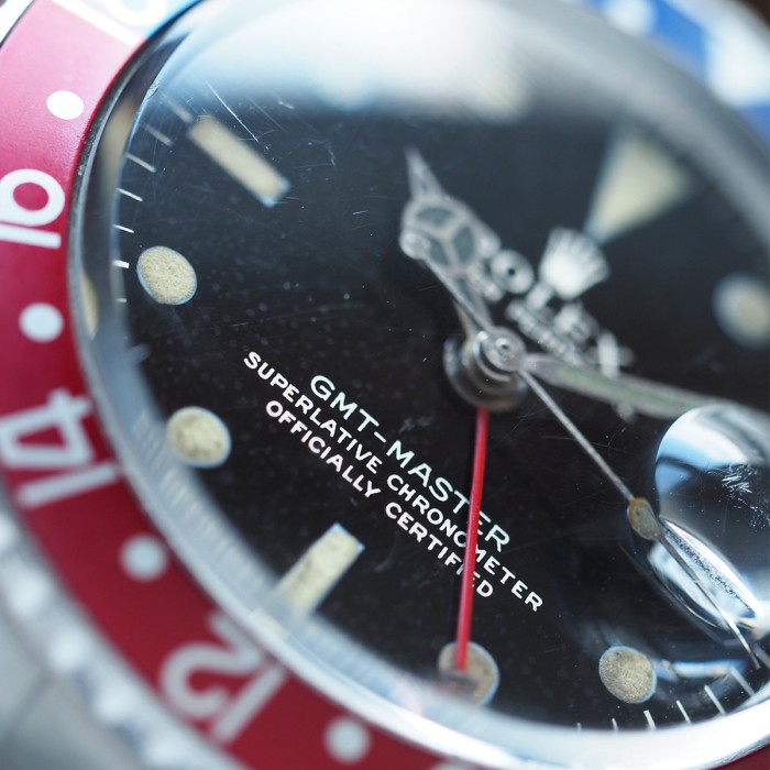 Rolex - GMT Master II "Pepsi" Gilt Dial Vintage Circa 1965 Réf. 1675 