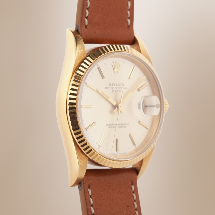 Rolex - Oyster Perpetual Date Or Jaune 18cts Circa 1988 Réf. 15238