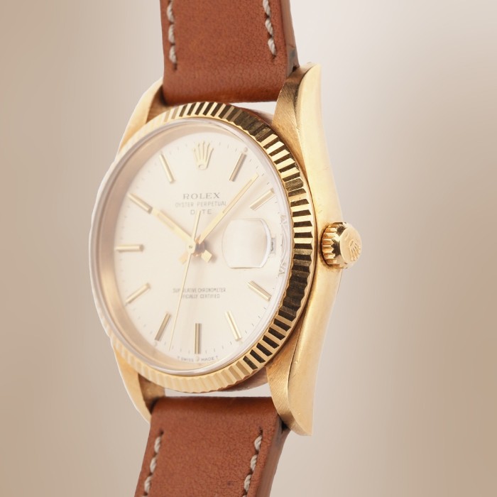 Rolex - Oyster Perpetual Date Or Jaune 18cts Circa 1988 Réf. 15238