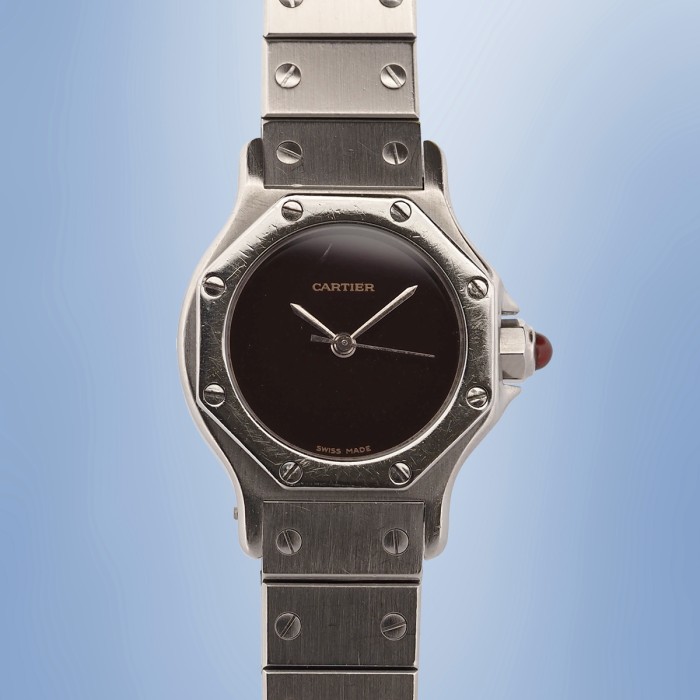 Cartier - Santos Octogonale Cadran Bordeaux 25mm Réf.0906