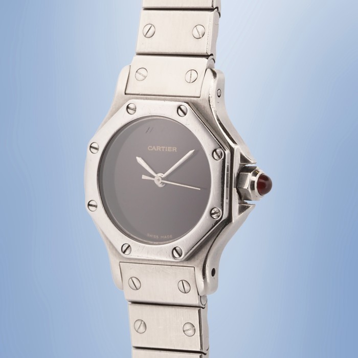 Cartier - Santos Octogonale Cadran Bordeaux 25mm Réf.0906