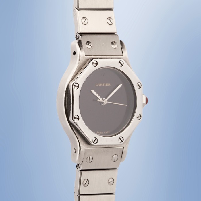 Cartier - Santos Octogonale Cadran Bordeaux 25mm Réf.0906