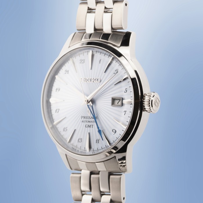 Seiko - Presage Cocktail Time GMT Ice Blue Automatic Full Set Circa 2026 Réf. SARY241