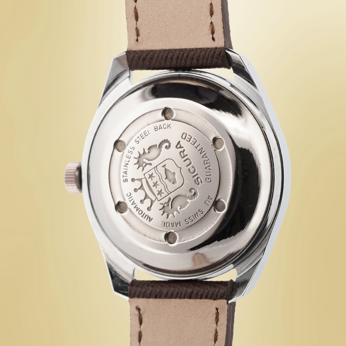 Sicura - Diver Automatic 25 Jewels Baumgartner Frères 158 Jumbo Vintage Circa 1970