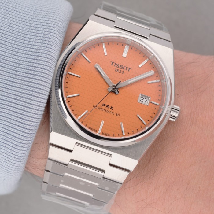 Tissot - PRX Automatique avec cadran unique saumon