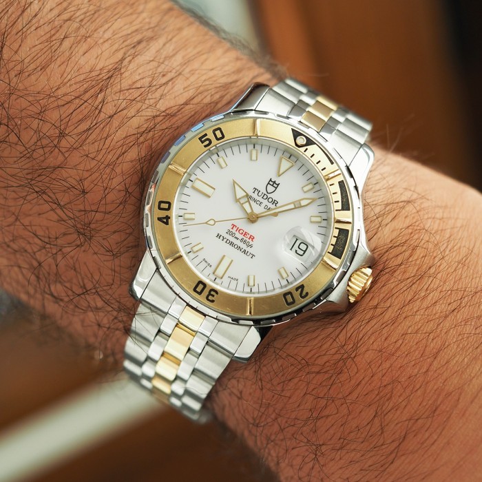 Tudor - Prince Date Tiger Hydronaut Bicolore avec Boîte Circa 2000 Réf. 89193P