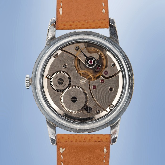 Universal Genève - Double Signée J.W. Benson London Triple Calendrier Vintage Chromé 38mm Circa 1950 Réf. 31305