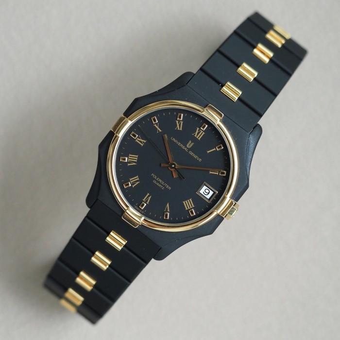 Universal Genève - NOS Polerouter PVD Noir 31mm Quartz Circa 1990