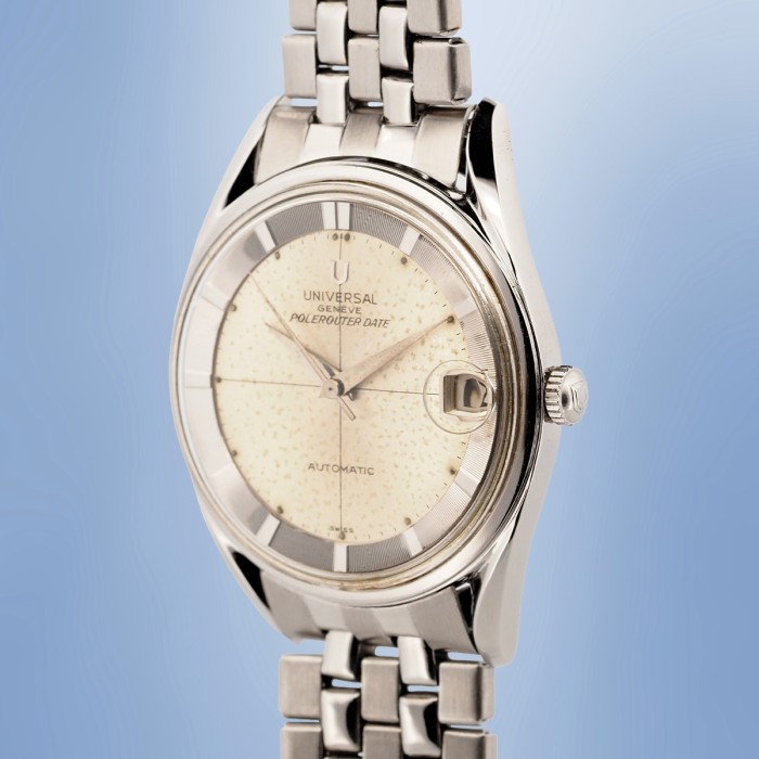 Universal Genève - Polerouter Date Automatic Microtor Vintage Gay Frères Bracelet Circa 1960 Réf. 204610-7