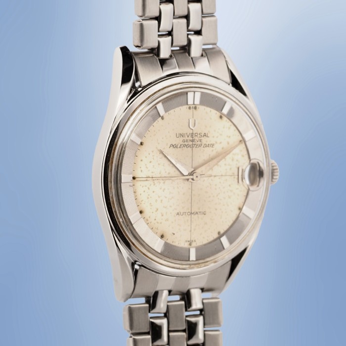 Universal Genève - Polerouter Date Automatic Microtor Vintage Gay Frères Bracelet Circa 1960 Réf. 204610-7