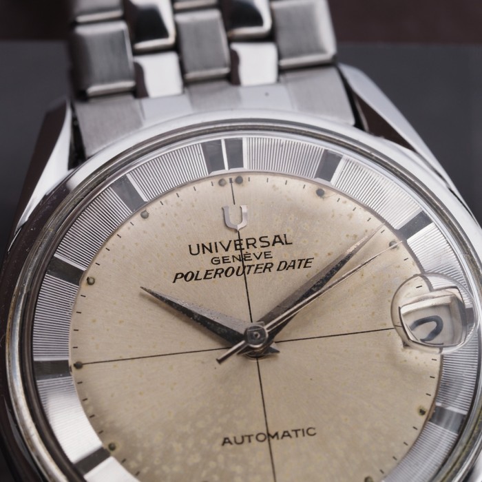 Universal Genève - Polerouter Date Automatic Microtor Vintage Gay Frères Bracelet Circa 1960 Réf. 204610-7