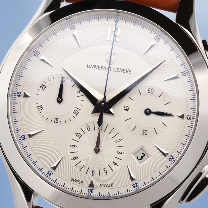 Universal Genève - Okeanos chronographe cadran blanc Réf. 871.128
