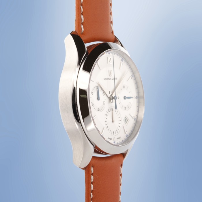 Universal Genève - Okeanos chronographe cadran blanc Réf. 871.128