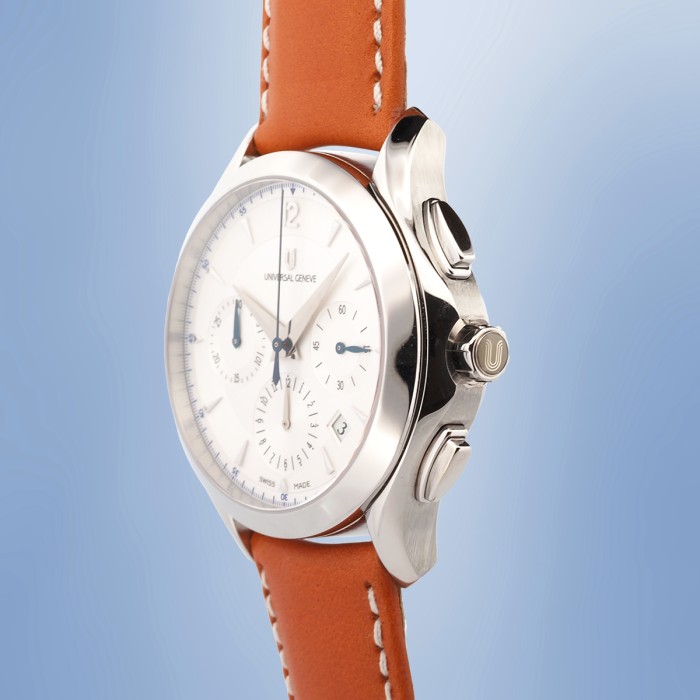 Universal Genève - Okeanos chronographe cadran blanc Réf. 871.128
