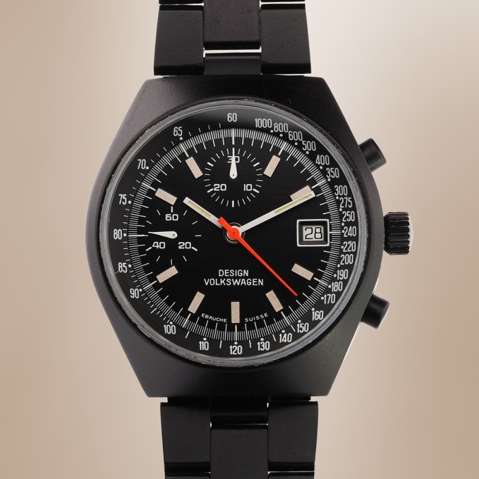 Volkswagen Design - Chronographe Vintage Valjoux 7765 avec boîte Circa 1980 Réf. 003
