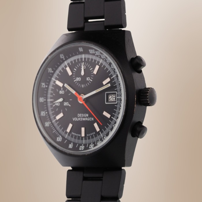 Volkswagen Design - Chronographe Vintage Valjoux 7765 avec boîte Circa 1980 Réf. 003