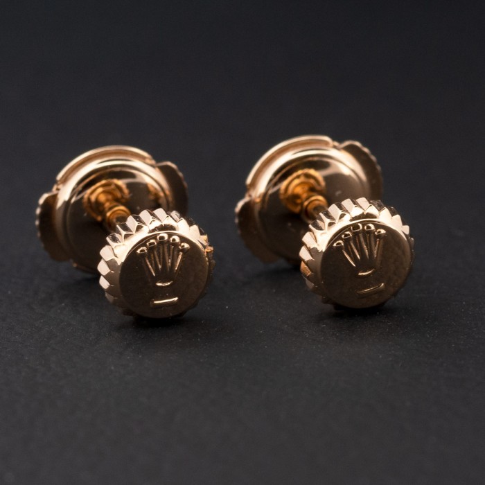 Watch Spare - Paire de boucles d'oreilles avec couronne Rolex de 5.3mm