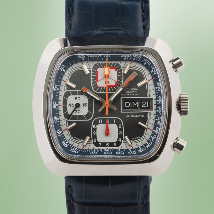 White Star - Racing Chronograph TV-Shape Vintage Cal. Valjoux 7750 Circa 1970