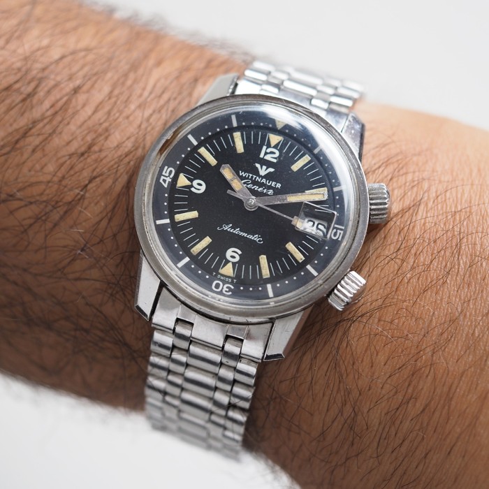 Wittnauer - Super Compressor Vintage Diver avec boîte Circa 1960 Réf. 8007