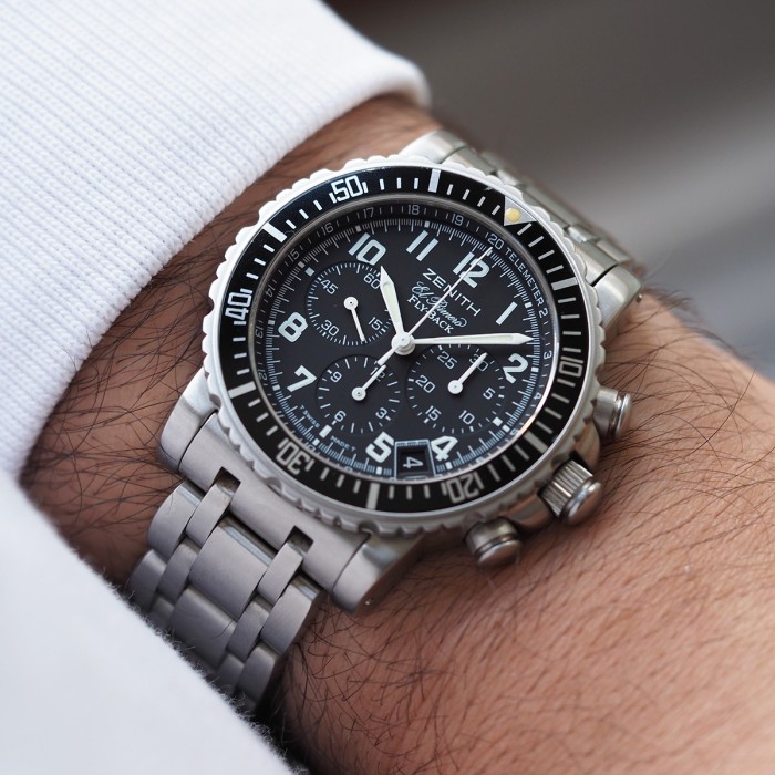 Zenith - Rainbow Flyback Chronograph Automatic Circa 1995 Réf. 01/02.0470.405