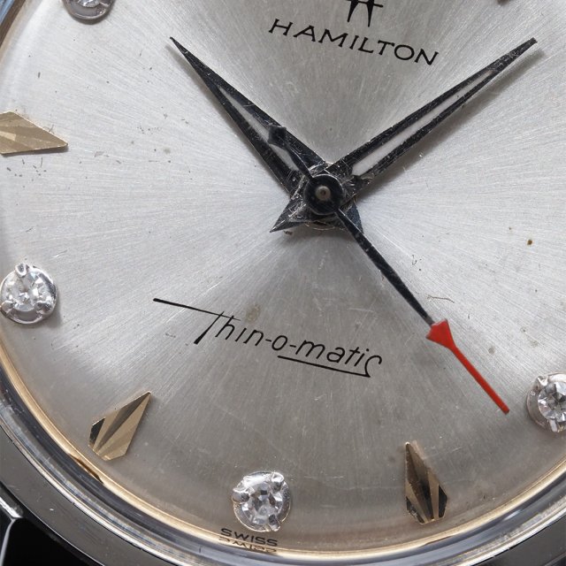 - FOR SALE 👀 - 1960s Hamilton Thin-O-Matic « Diamond Dial »💎. 34mm steel case, beautifully aged silver dial with alterna…